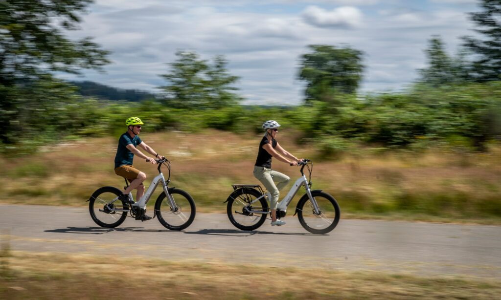 Cyclists Biking